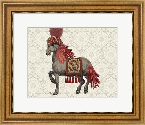 Framed Niraj Horse, Red Print