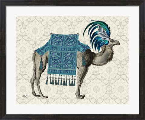 Framed Niraj Camel, Blue Print