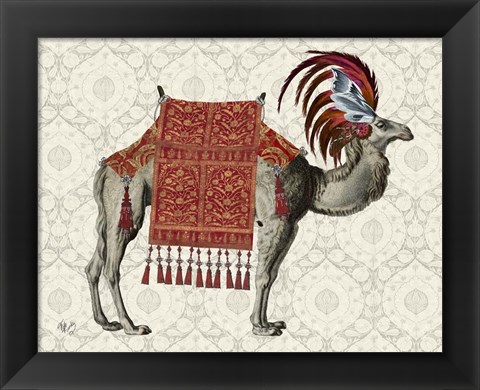 Framed Niraj Camel, Red Print