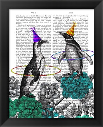 Framed Party Penguins Book Print Print