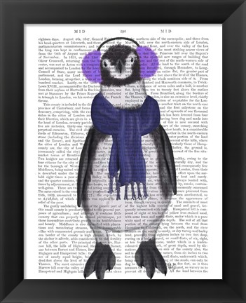 Framed Penguin Ear Muffs Book Print Print