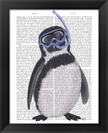 Framed Penguin Snorkel Book Print Print