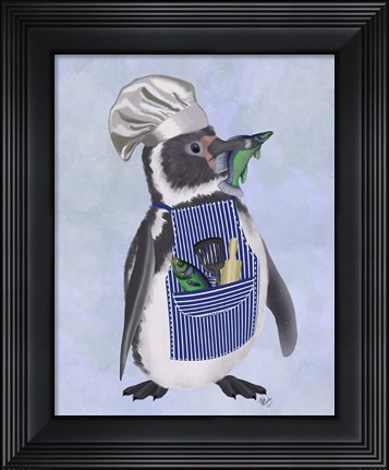 Framed Penguin Chef Print