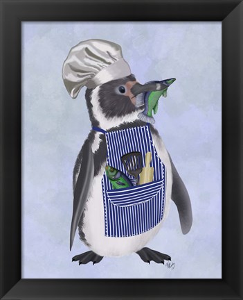 Framed Penguin Chef Print