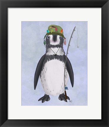 Framed Penguin Fishing Print