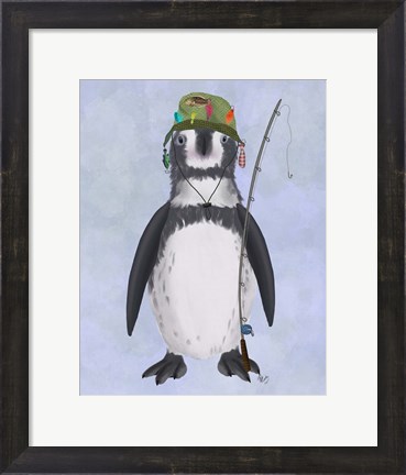 Framed Penguin Fishing Print
