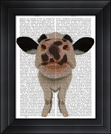Framed Nosey Cow 1 Book Print Print