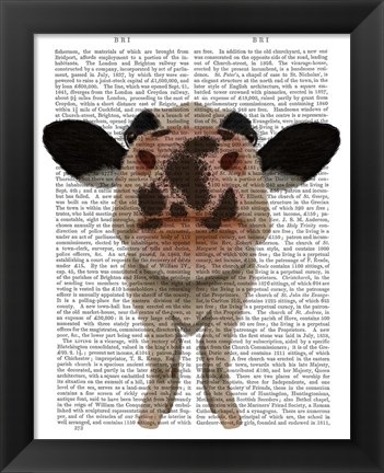 Framed Nosey Cow 1 Book Print Print