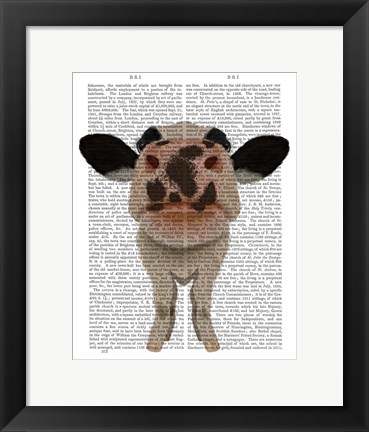 Framed Nosey Cow 1 Book Print Print