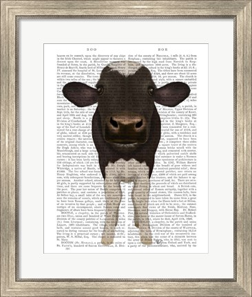 Framed Nosey Cow 2 Book Print Print