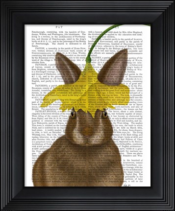 Framed Daffodil Rabbit Book Print Print