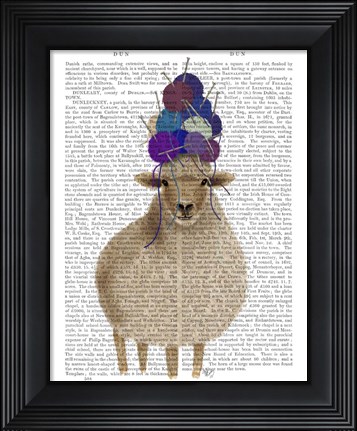 Framed Sheep with Wool Hat, Full Book Print Print