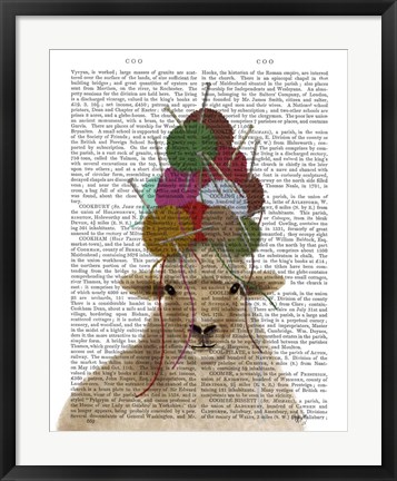 Framed Sheep with Wool Hat, Portrait Book Print Print