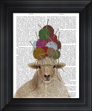 Framed Sheep with Wool Hat, Portrait Book Print Print