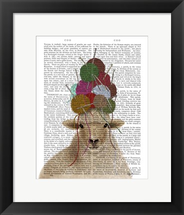 Framed Sheep with Wool Hat, Portrait Book Print Print