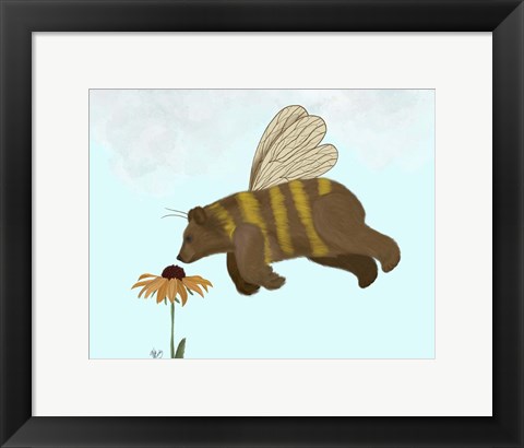 Framed Bear Bee Print