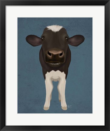 Framed Nosey Cow 2 Print