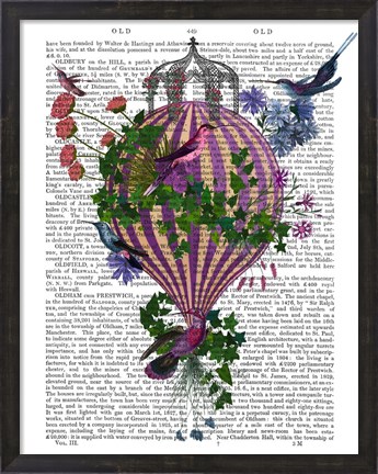 Framed Bird Balloon 1 Book Print Print