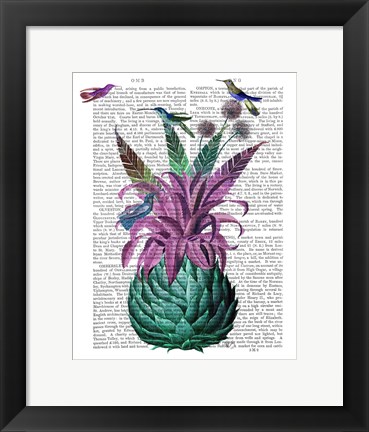 Framed Tropical Artichoke Book Print Print