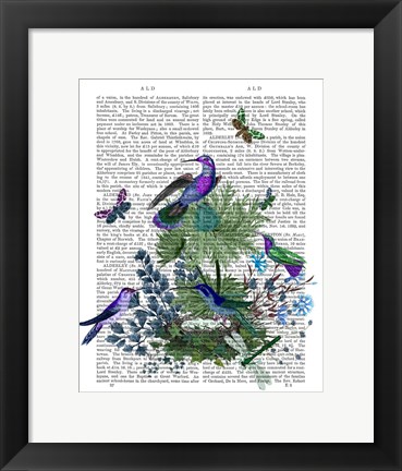 Framed Tropical Birds Nest 1 Book Print Print