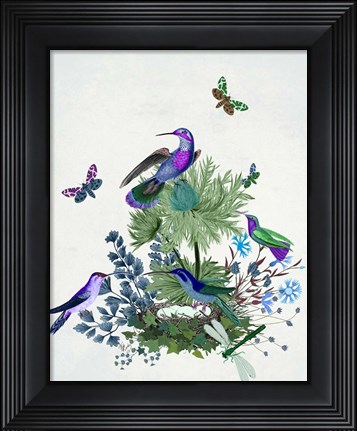 Framed Tropical Birds Nest 1 Print