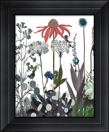 Framed Wildflower Bloom, Ostrich Print