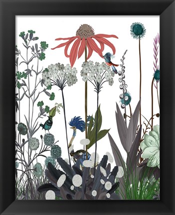 Framed Wildflower Bloom, Ostrich Print