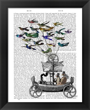 Framed Bird Boat Book Print Print