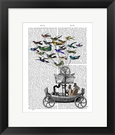 Framed Bird Boat Book Print Print