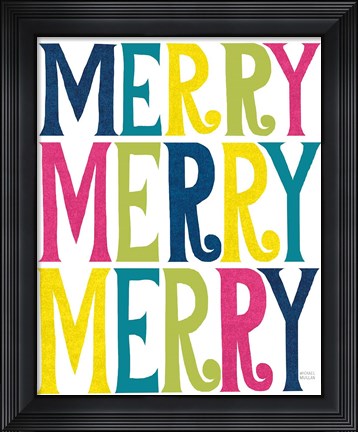Framed Holiday on Wheels XI Bright Print