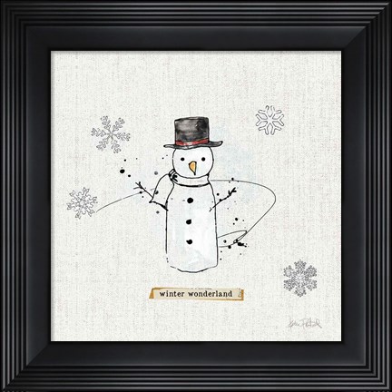 Framed Thoughtfully Frozen IV v2 Print