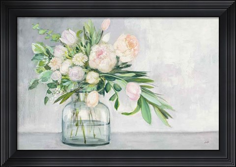 Framed Blushing Spring Bouquet Print