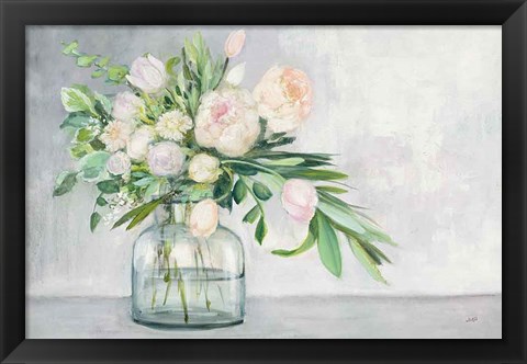 Framed Blushing Spring Bouquet Print