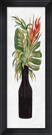Framed Tropical Lush II on White Print
