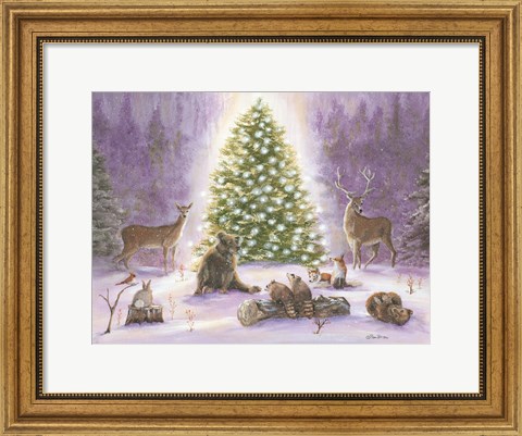 Framed Woodland Gathering Print