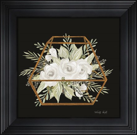 Framed Gold Geometric Polygon Print