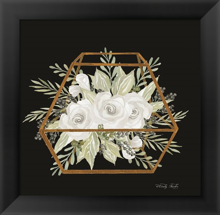 Framed Gold Geometric Polygon Print