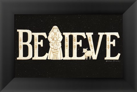 Framed Believe Print