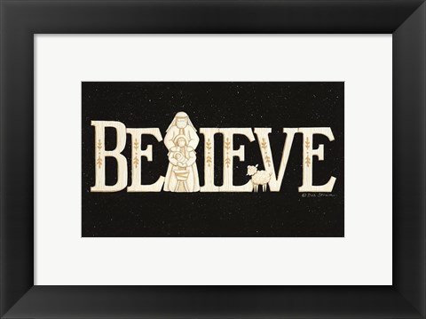 Framed Believe Print