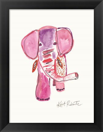 Framed Edith the Elephant Print