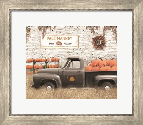 Framed Fall Pumpkin Market Print