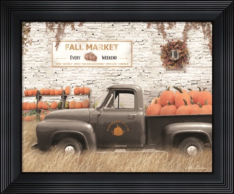 Framed Fall Pumpkin Market Print