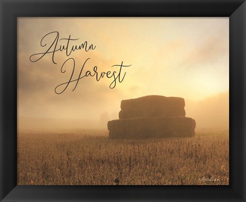 Framed Autumn Hay Harvest Print