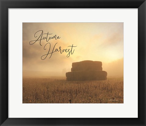 Framed Autumn Hay Harvest Print