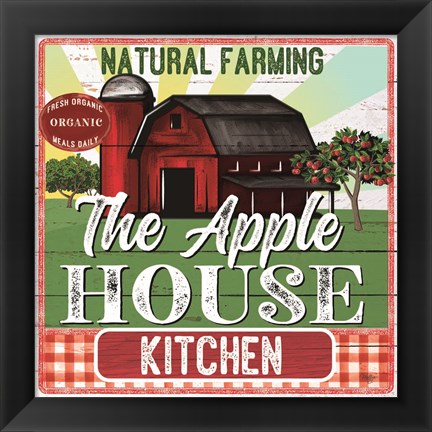 Framed Apple House Kitchen Print