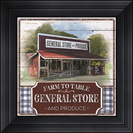 Framed Farm to Table General Store Print