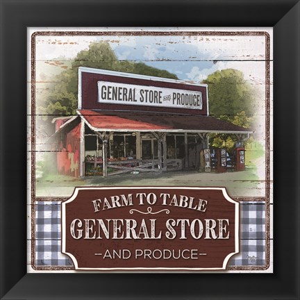 Framed Farm to Table General Store Print