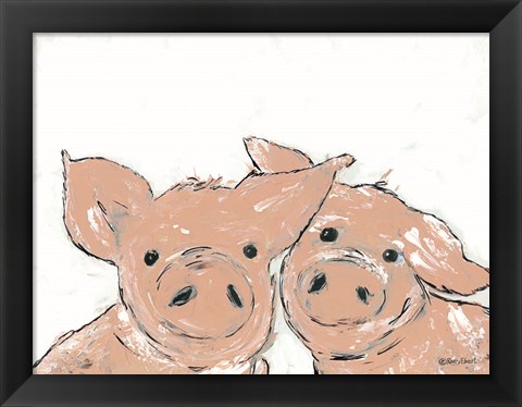 Framed Pigs Print