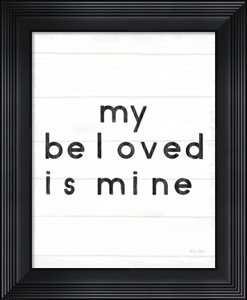 Framed Words of Encouragement VII on White Wood Print