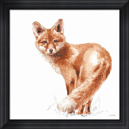Framed Forest Friends XI Red Print